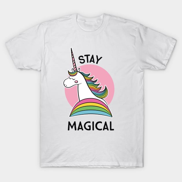 Magical Unicorn - Stay Magical T-Shirt by krimons